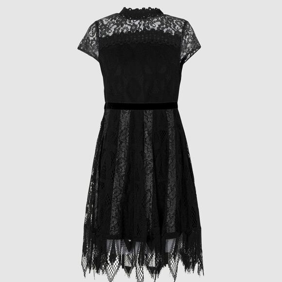 Foxiedox Maisie Lace & Velvet Cocktail Dress Size 6 - Picture 5 of 15